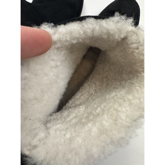 Jenni Kayne Booties Ankle Snow Boots Suede Shearling Lined Black Women’s 40 sz 9 - Picture 7 of 8